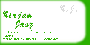 mirjam jasz business card